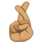 Crossed Fingers - Medium emoji on Facebook